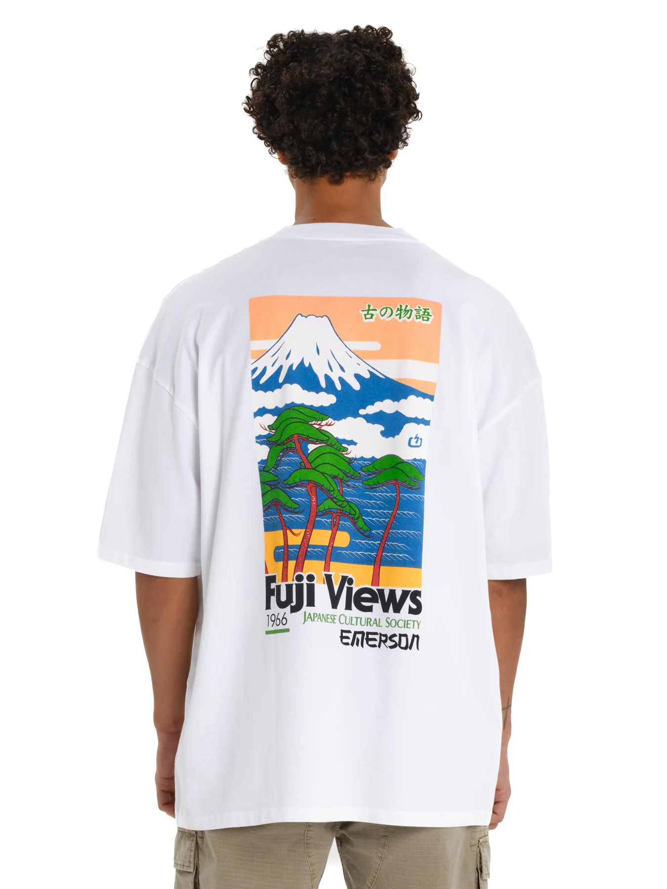Emerson Men's "Fuji Views" Short Sleeve T-shirt White 261.EM33.65-White