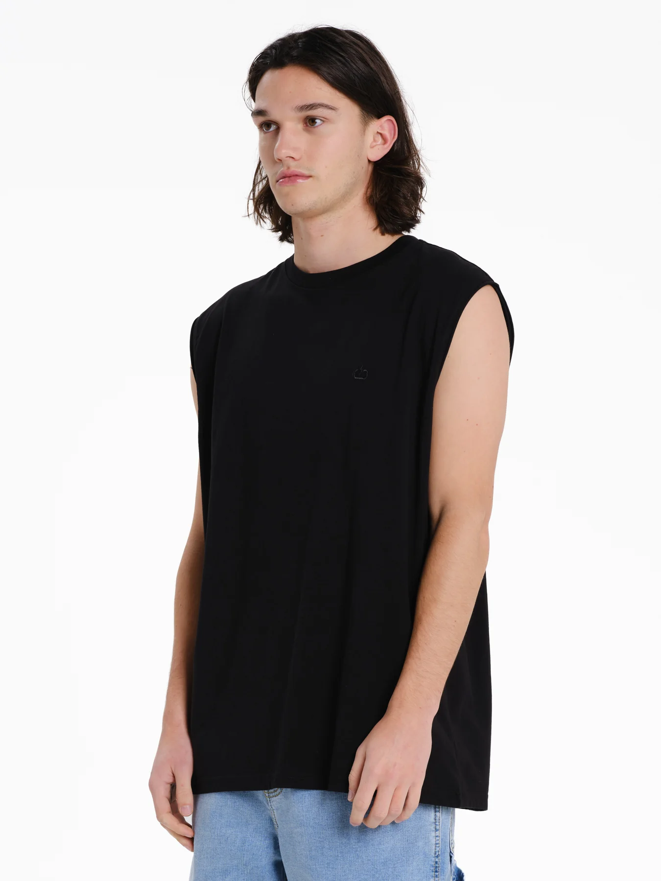 Emerson Men's Logo Embroidery Sleevelss T-shirt Black 261.EM37.125-Black - Image 2