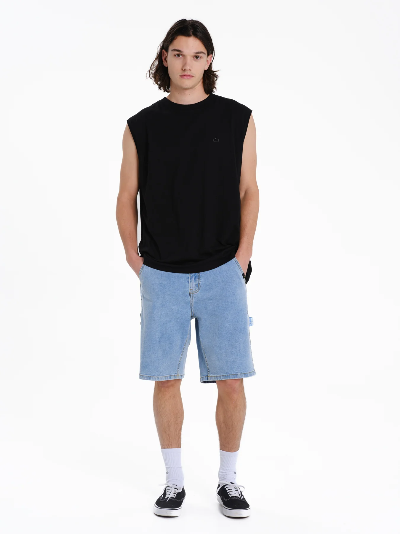 Emerson Men's Logo Embroidery Sleevelss T-shirt Black 261.EM37.125-Black - Image 4