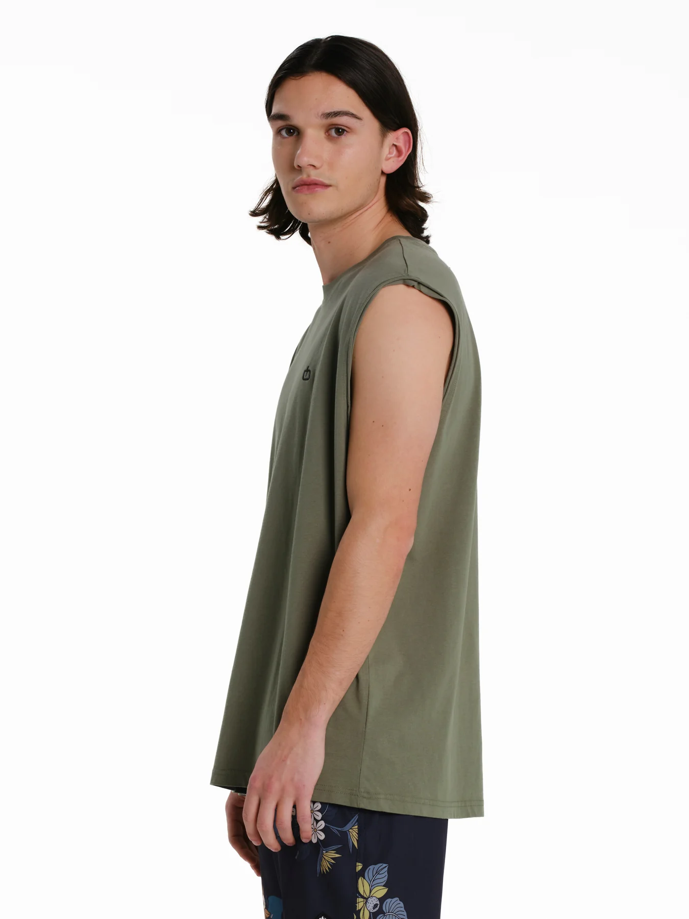 Emerson Men's Logo Embroidery Sleevelss T-shirt Olive Green 261.EM37.125-Olive-Green - Image 5