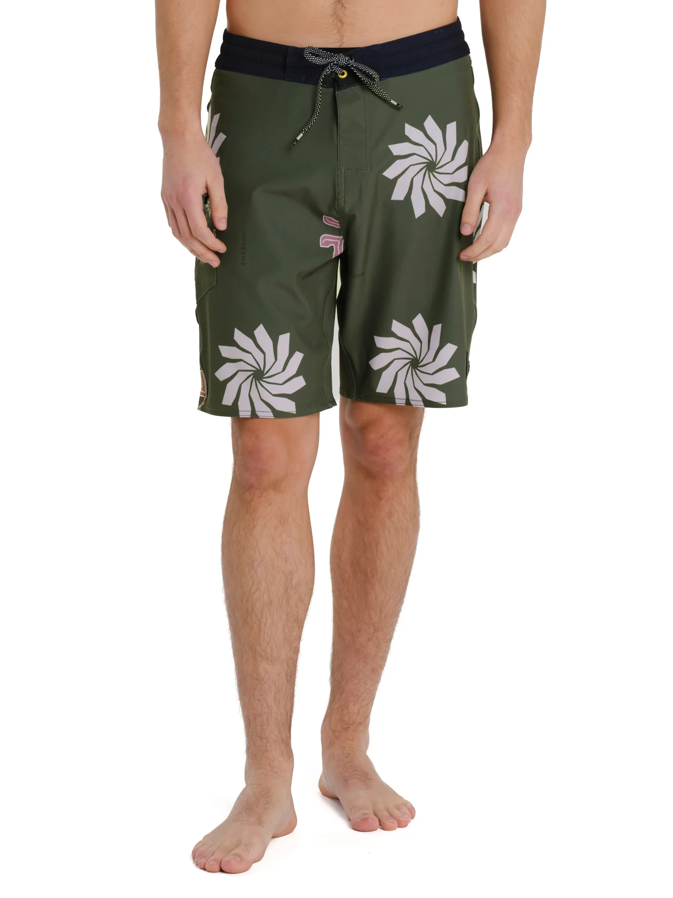 Emerson Men's Printed Boardshorts 51 cm Olive 261.EM524.13-Pr565-Olive