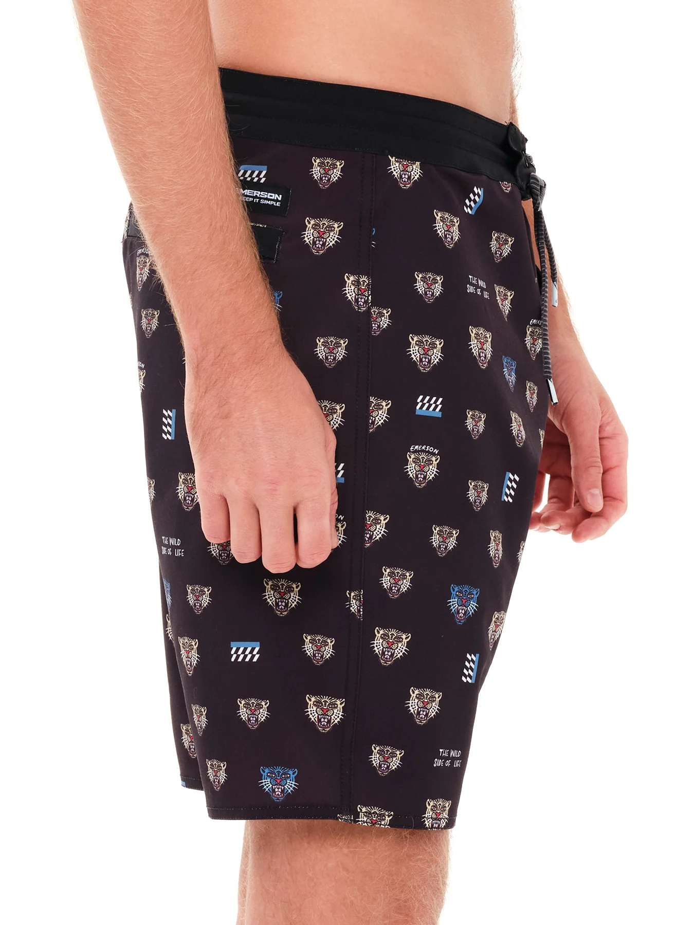 Emerson Men's Printed Recycled Boardshorts 49 cm Black 241.EM524.12-Pr414-Black - Image 6