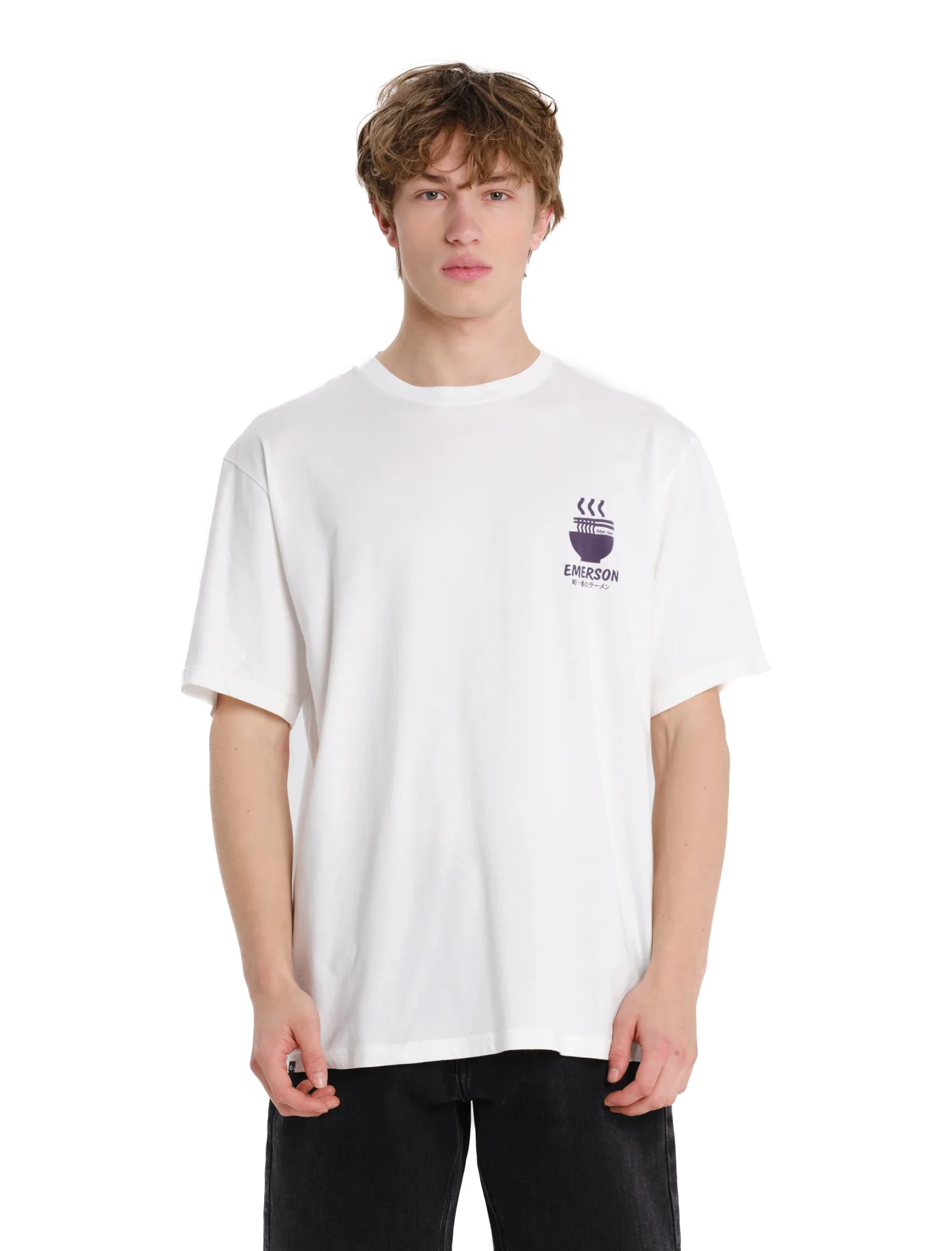 Emerson Men's "Ramen Club" Short Sleeve T-shirt 261.EM33.23-Frosty-White - Image 2