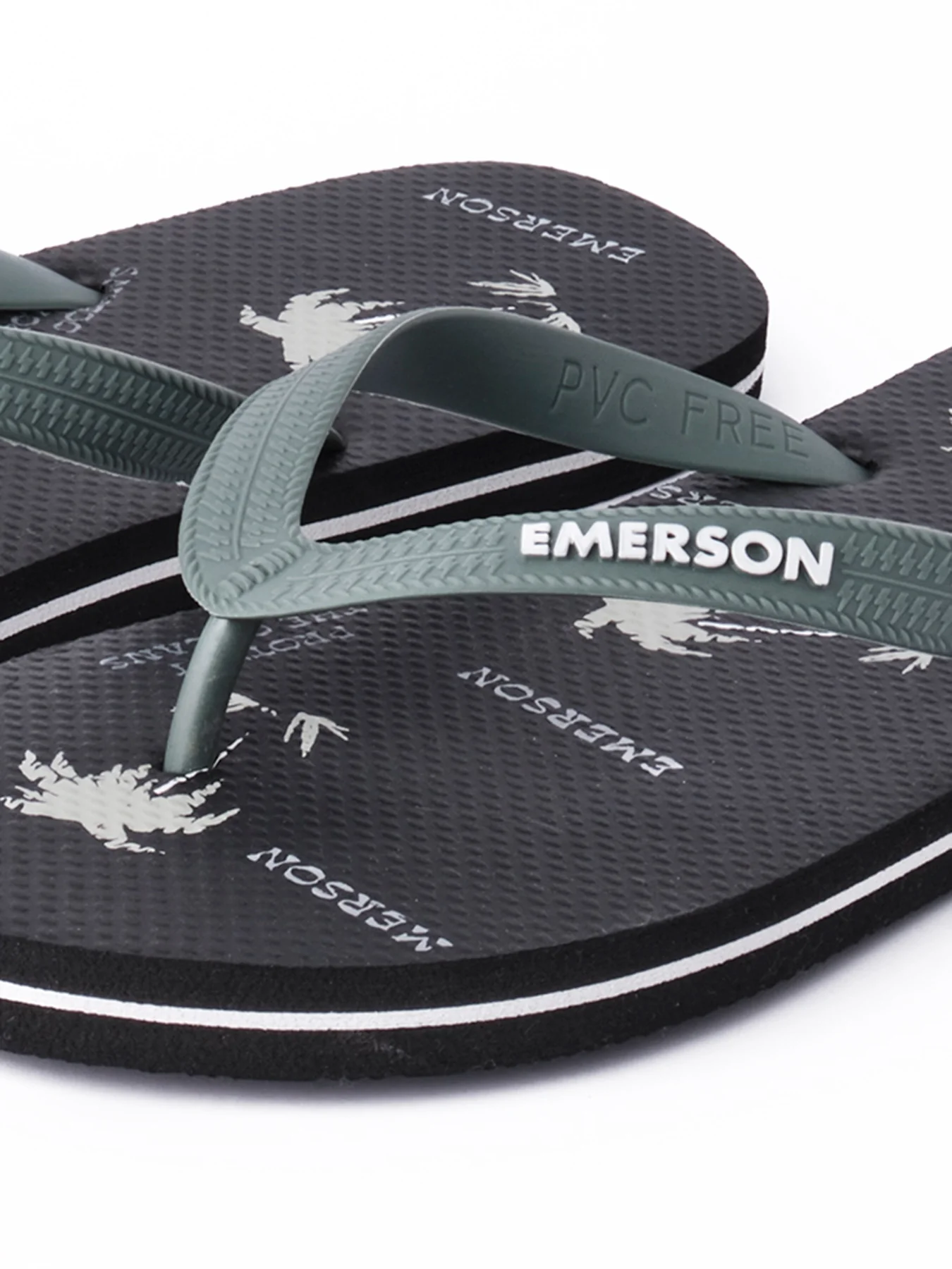 Emerson Men's Tahiti Flip Flops Black/Army Green 221.EM95.13-Pr299-Black-Army-Green - Image 4
