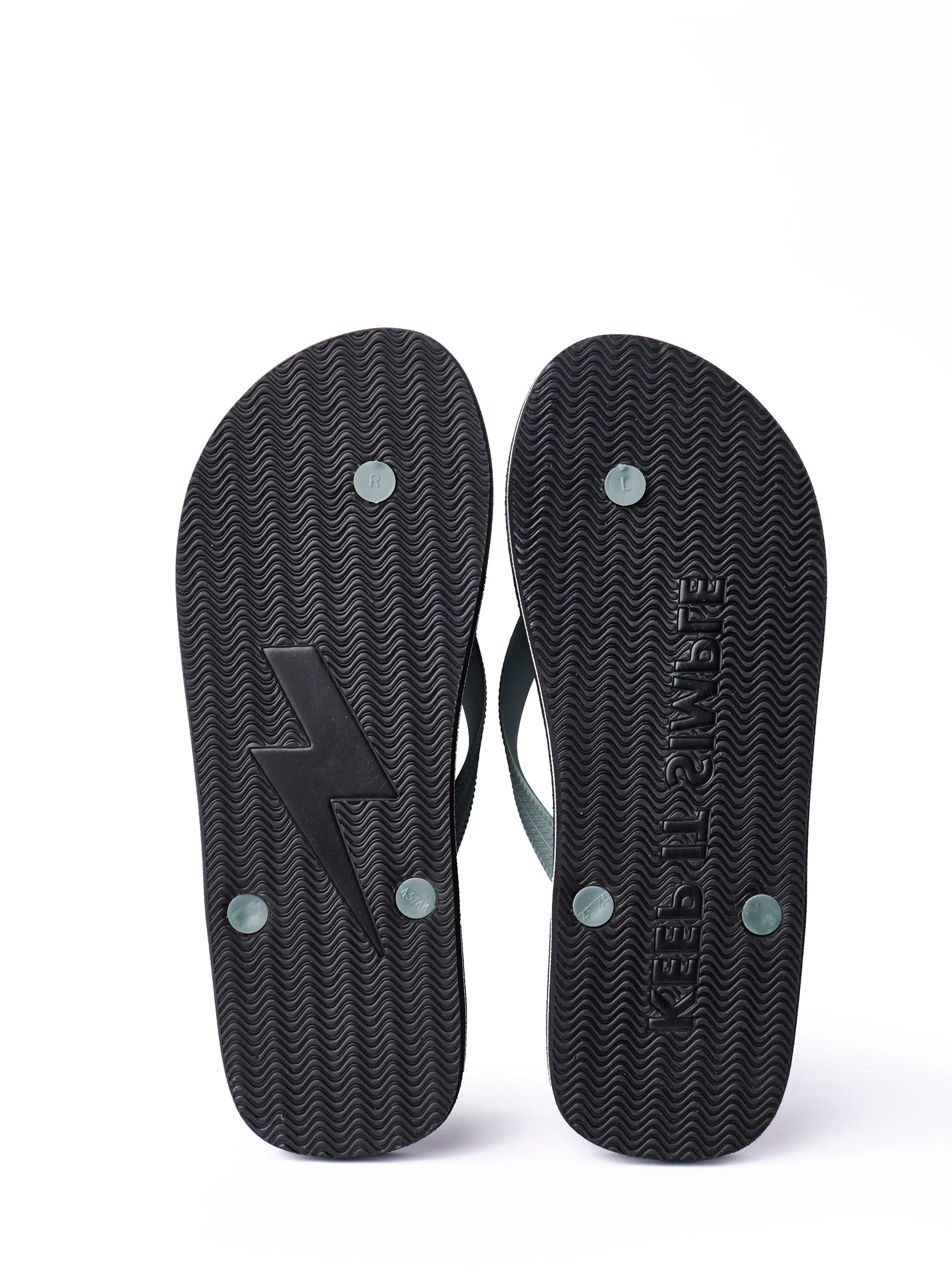Emerson Men's Tahiti Flip Flops Black/Army Green 221.EM95.13-Pr299-Black-Army-Green - Image 6