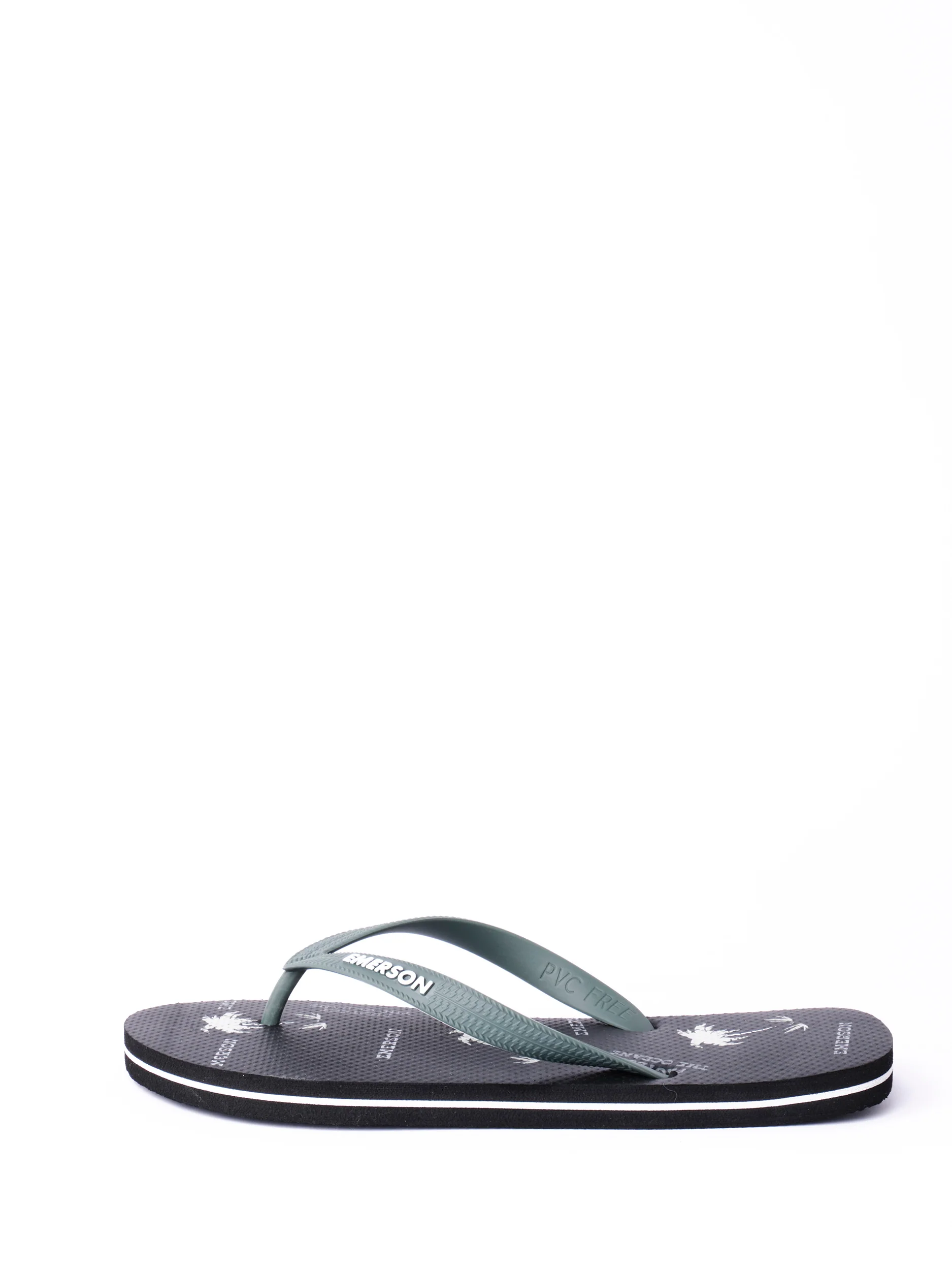 Emerson Men's Tahiti Flip Flops Black/Army Green 221.EM95.13-Pr299-Black-Army-Green - Image 8