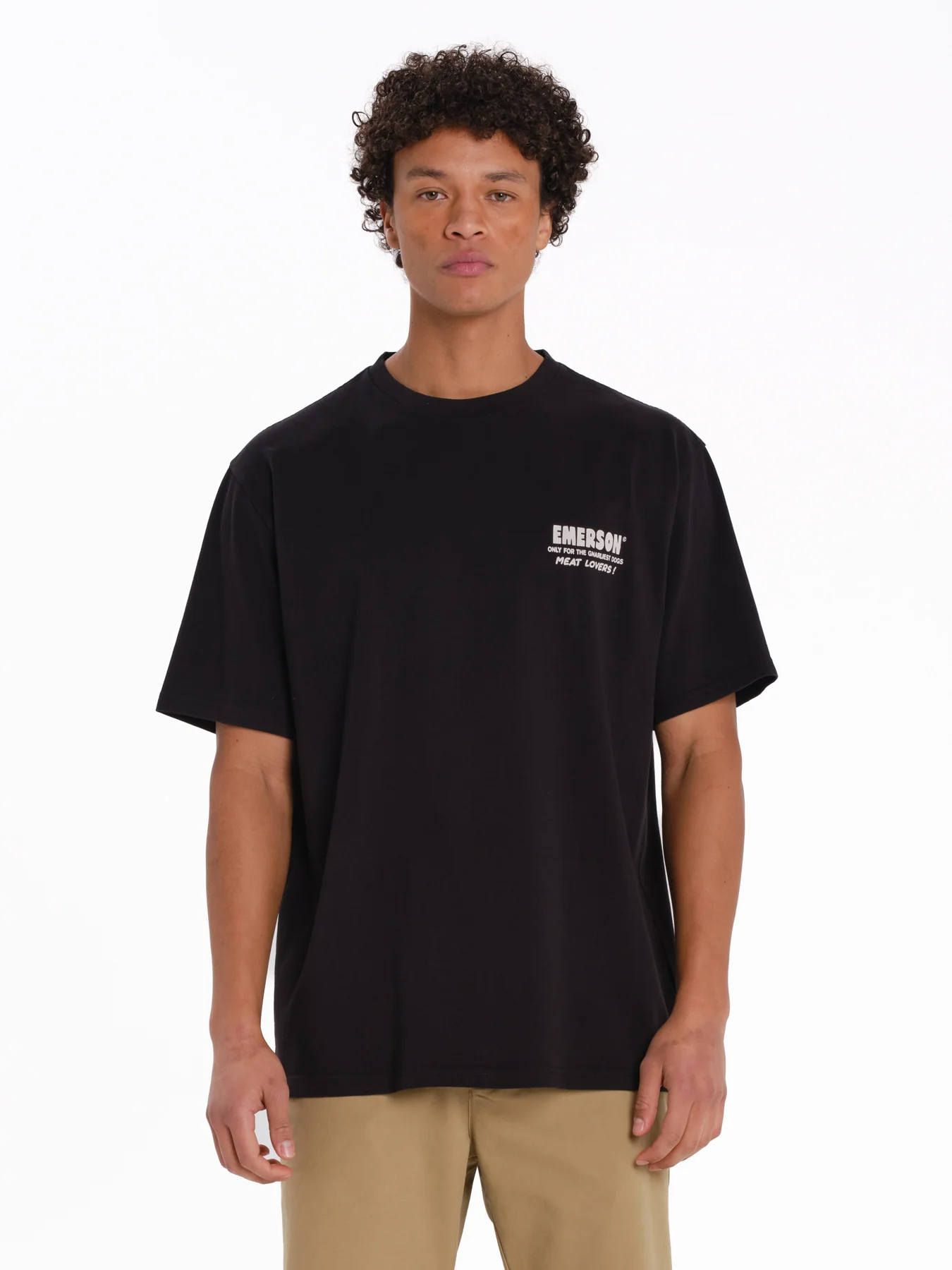 Emerson Men's "World Famous Steaks" Short Sleeve T-shirt Black 261.EM33.29-Black - Image 2