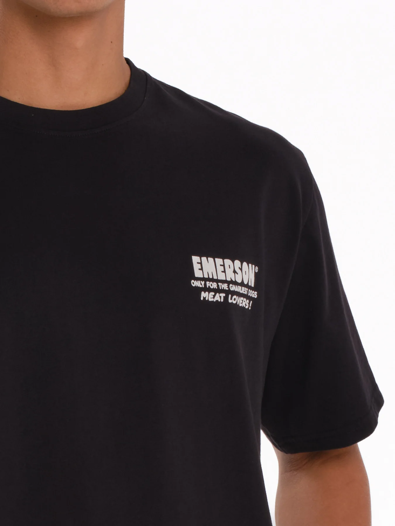 Emerson Men's "World Famous Steaks" Short Sleeve T-shirt Black 261.EM33.29-Black - Image 3