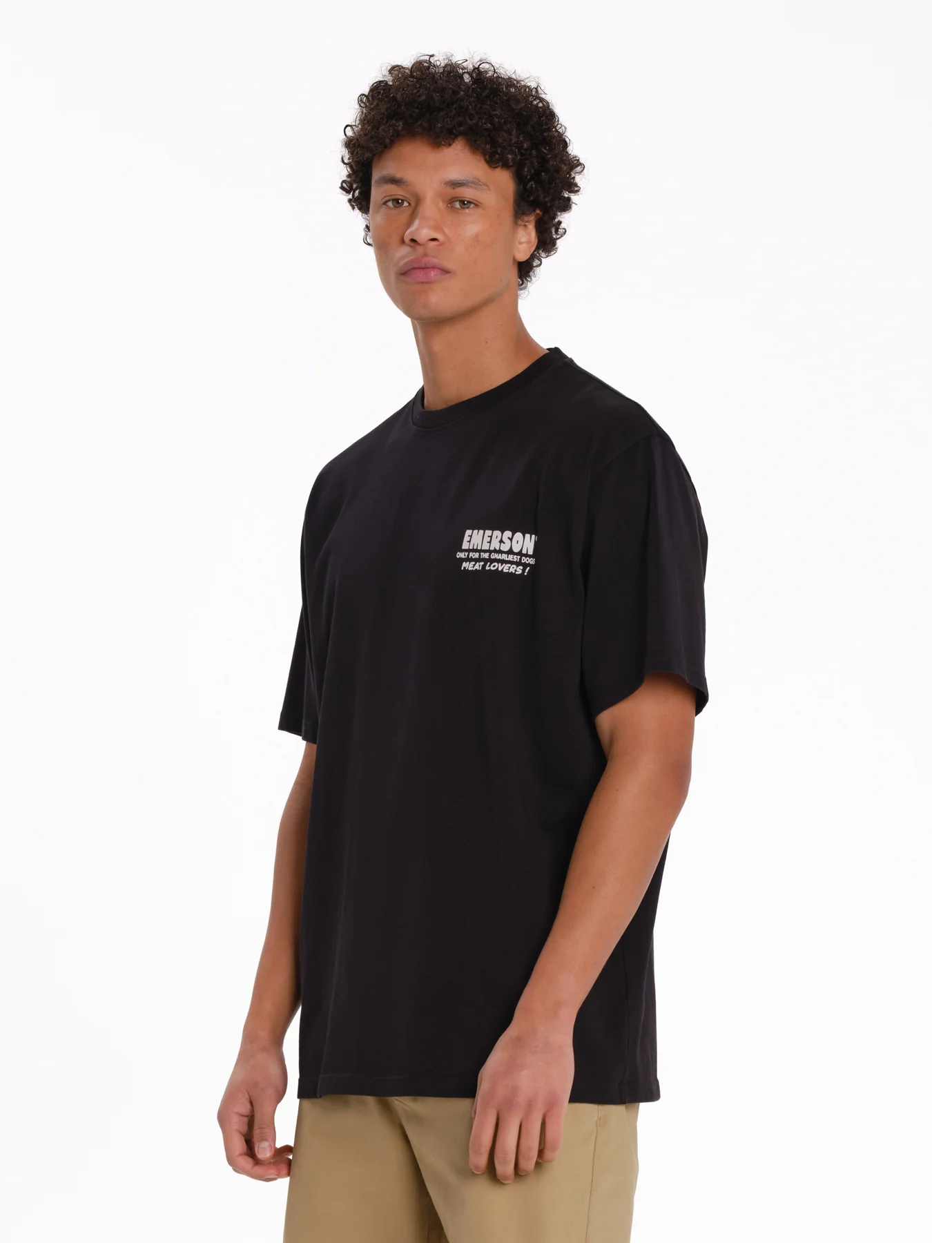 Emerson Men's "World Famous Steaks" Short Sleeve T-shirt Black 261.EM33.29-Black - Image 4
