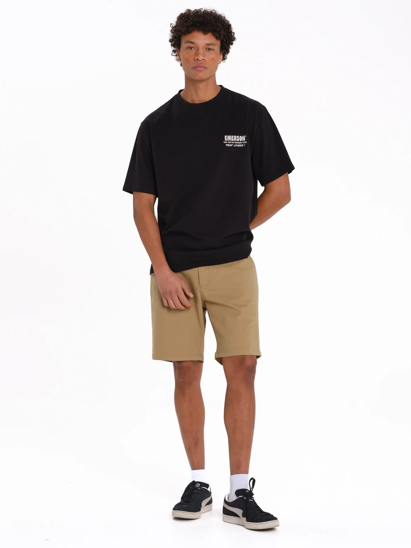 Emerson Men's "World Famous Steaks" Short Sleeve T-shirt Black 261.EM33.29-Black - Image 5