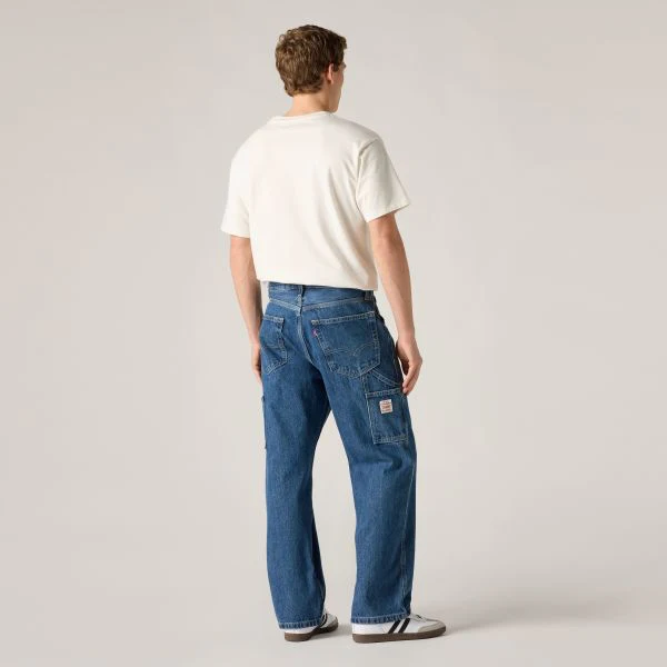 Levi's Men's 568 Loose Straight Carpenter Jeans Medium Indigo Stonewash Blue 558490033 - Image 2