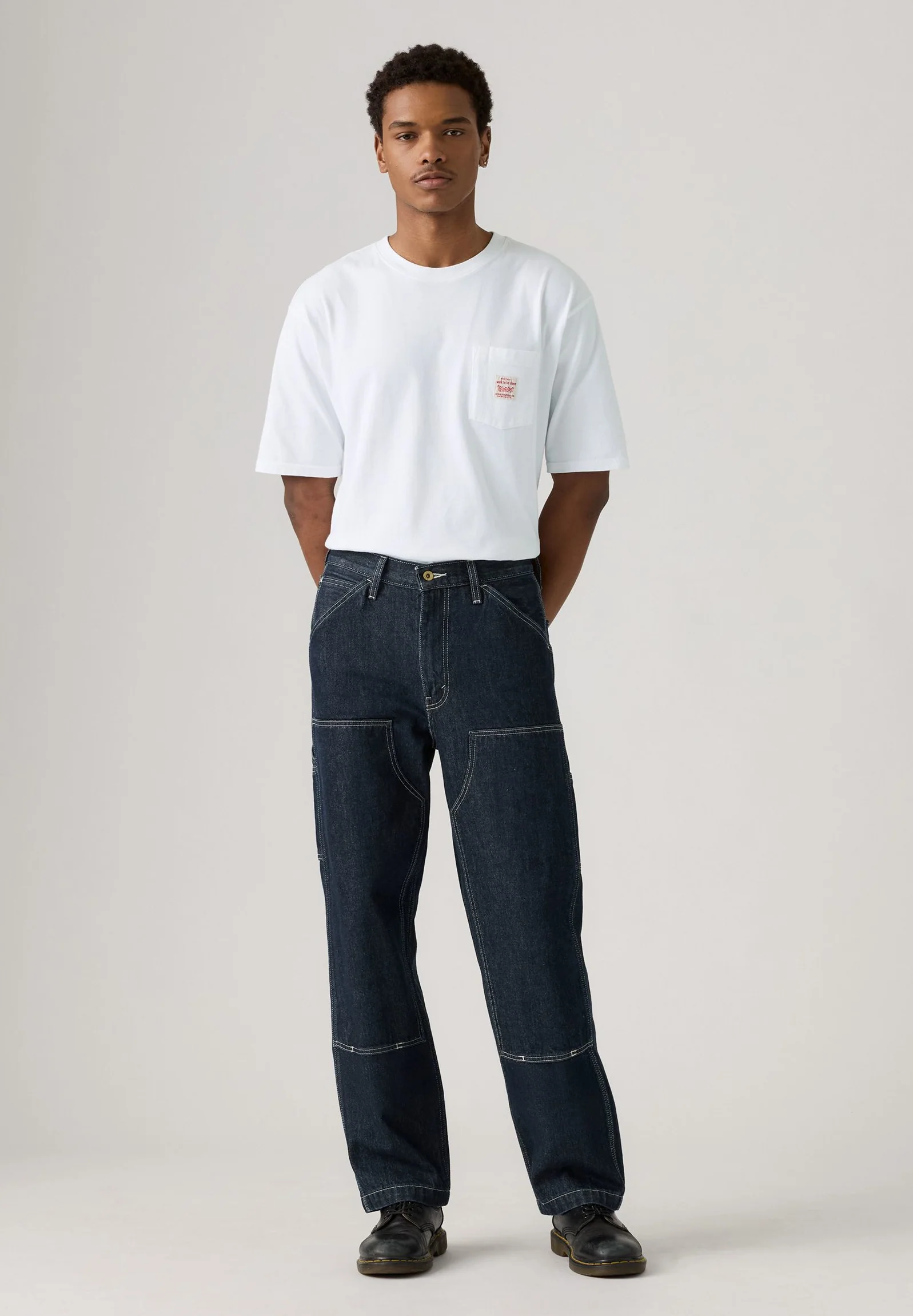 Levi's Mens' 568™ Loose Straight Double-Knee Carpenter Jeans Mornin Classical Dbl Knee A73670013 - Image 3