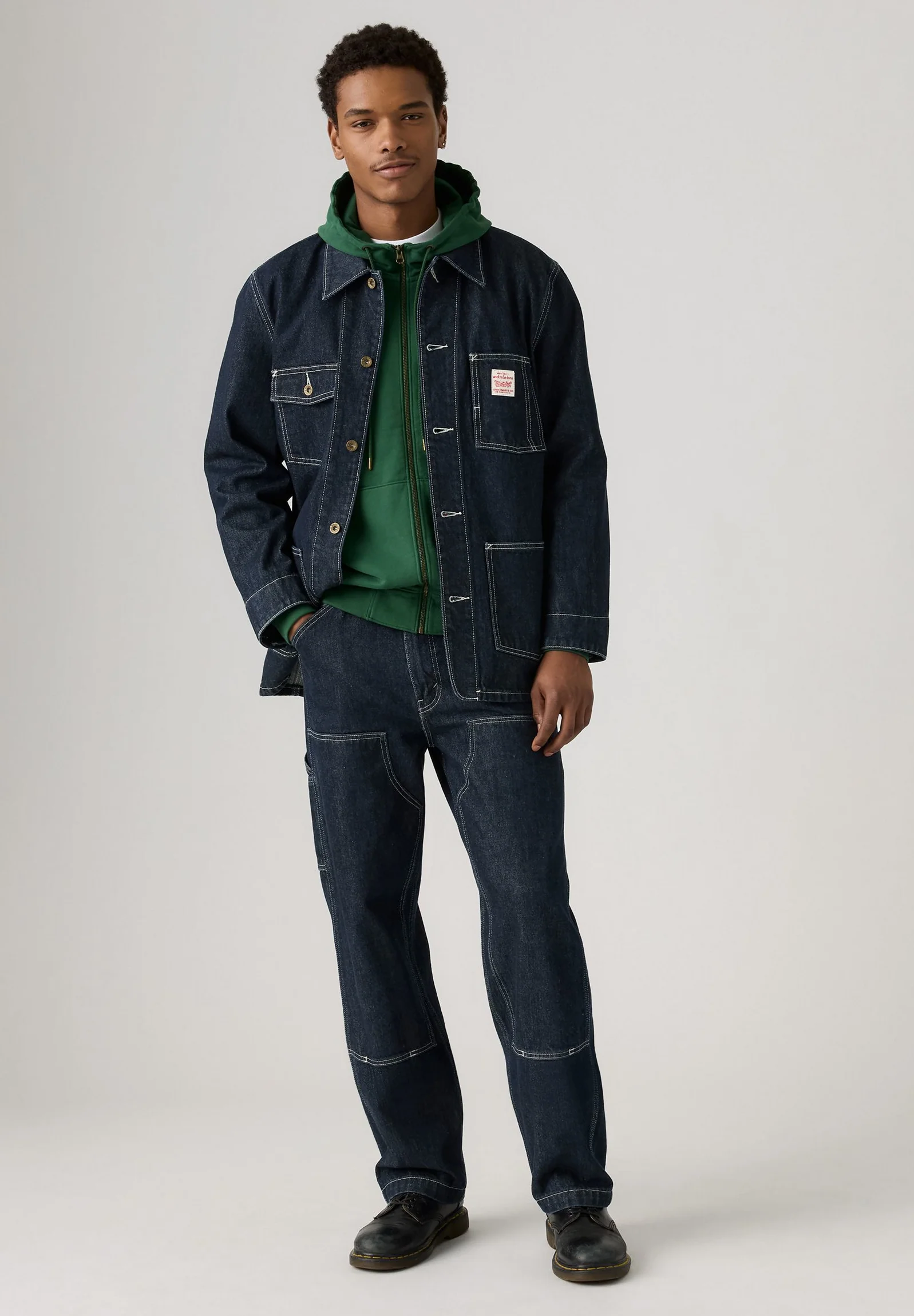 Levi's Mens' 568™ Loose Straight Double-Knee Carpenter Jeans Mornin Classical Dbl Knee A73670013 - Image 6