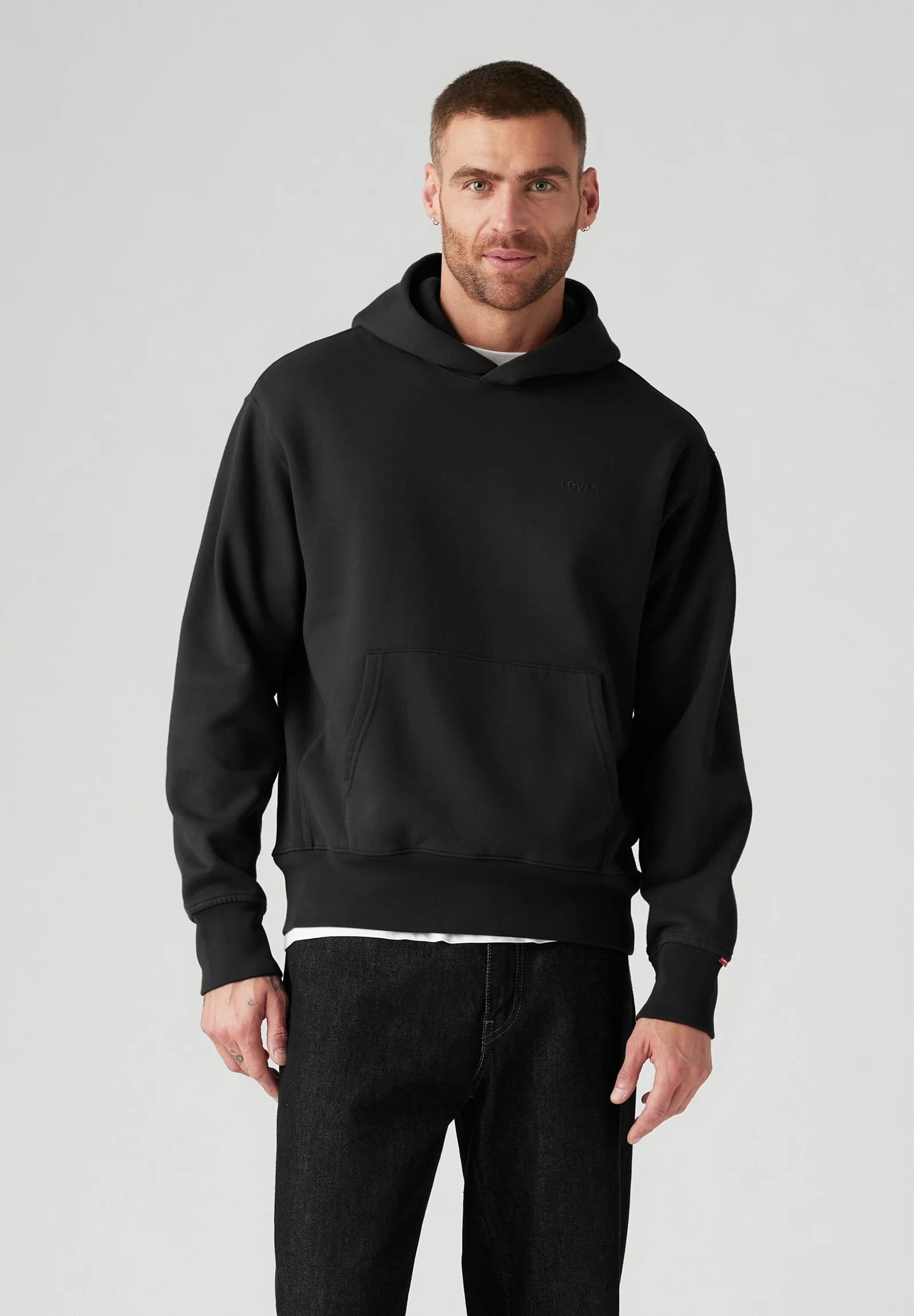 Levi's Mens' Authentic Hoodie Black A84350019 - Image 3