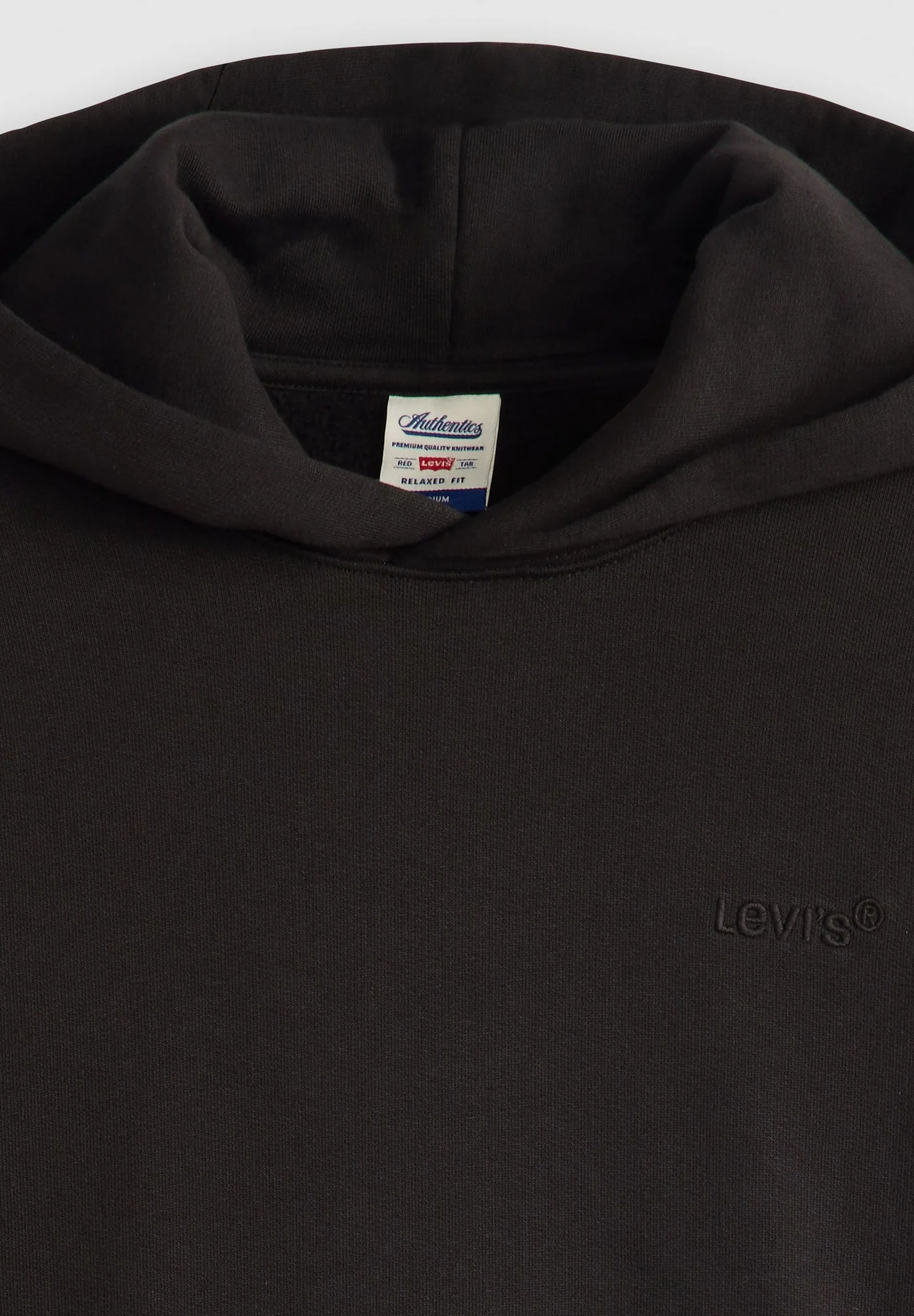 Levi's Mens' Authentic Hoodie Black A84350019 - Image 5