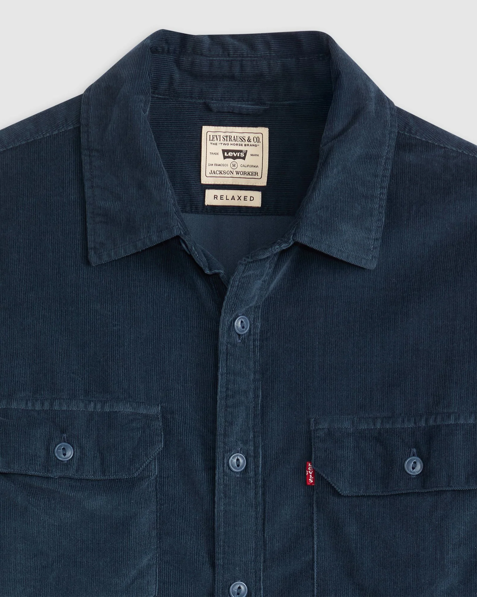 Levi's Mens' Jackson Worker Corduroy Overshirt Blue 195730276 - Image 5