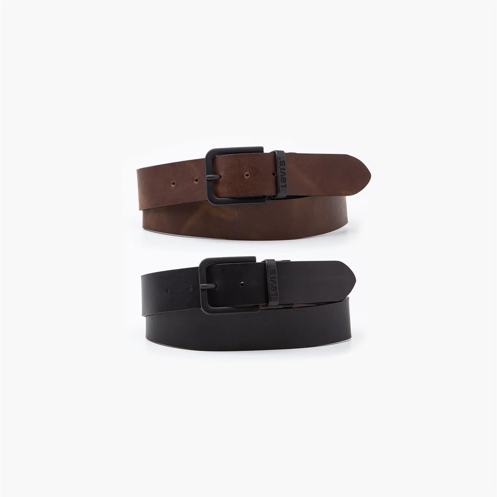 Levi's Men's Reversible Core Metal Belt Reqular Black 771342086