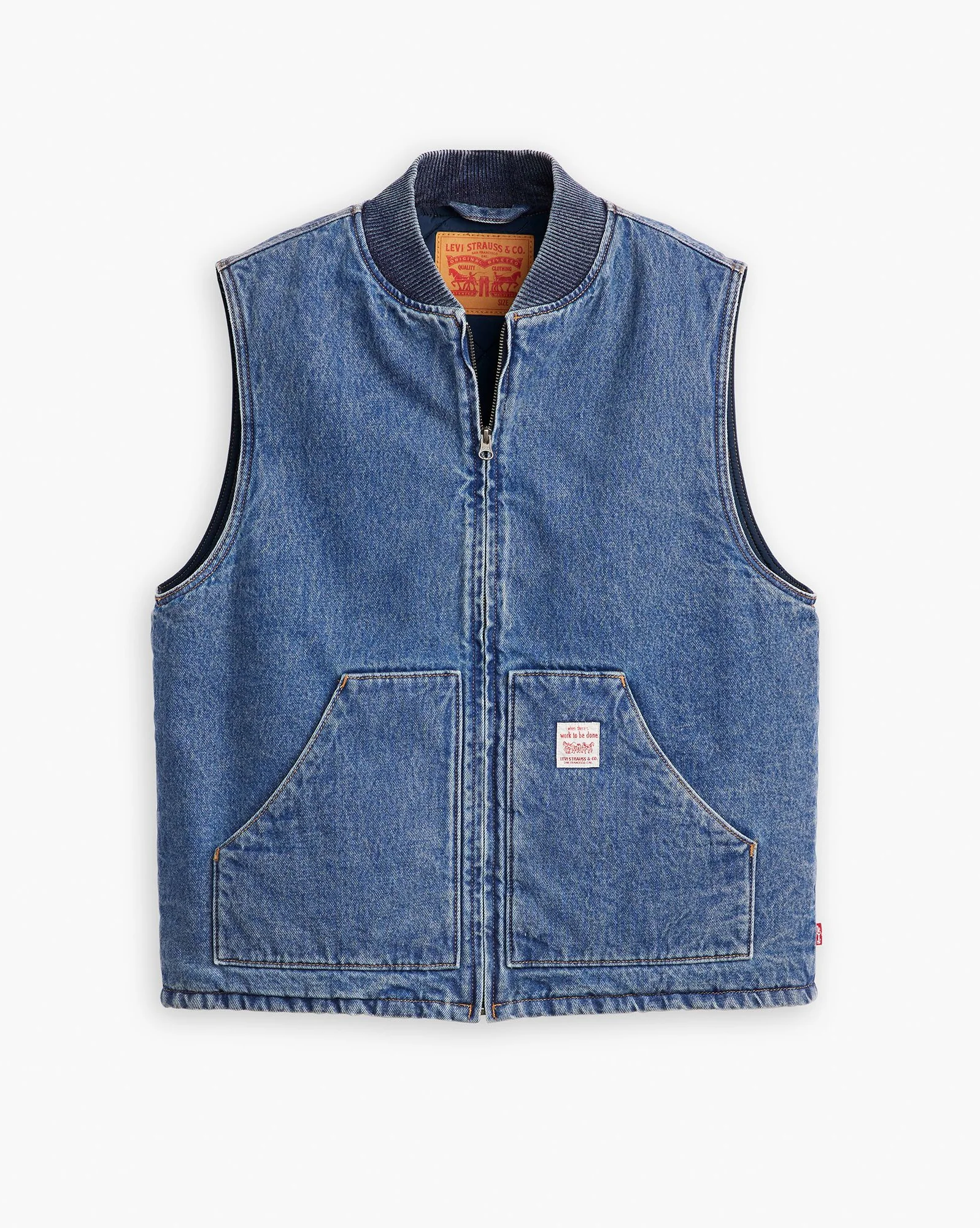 Levi's Mens' Sansome Vest Blue A85800000 - Image 3