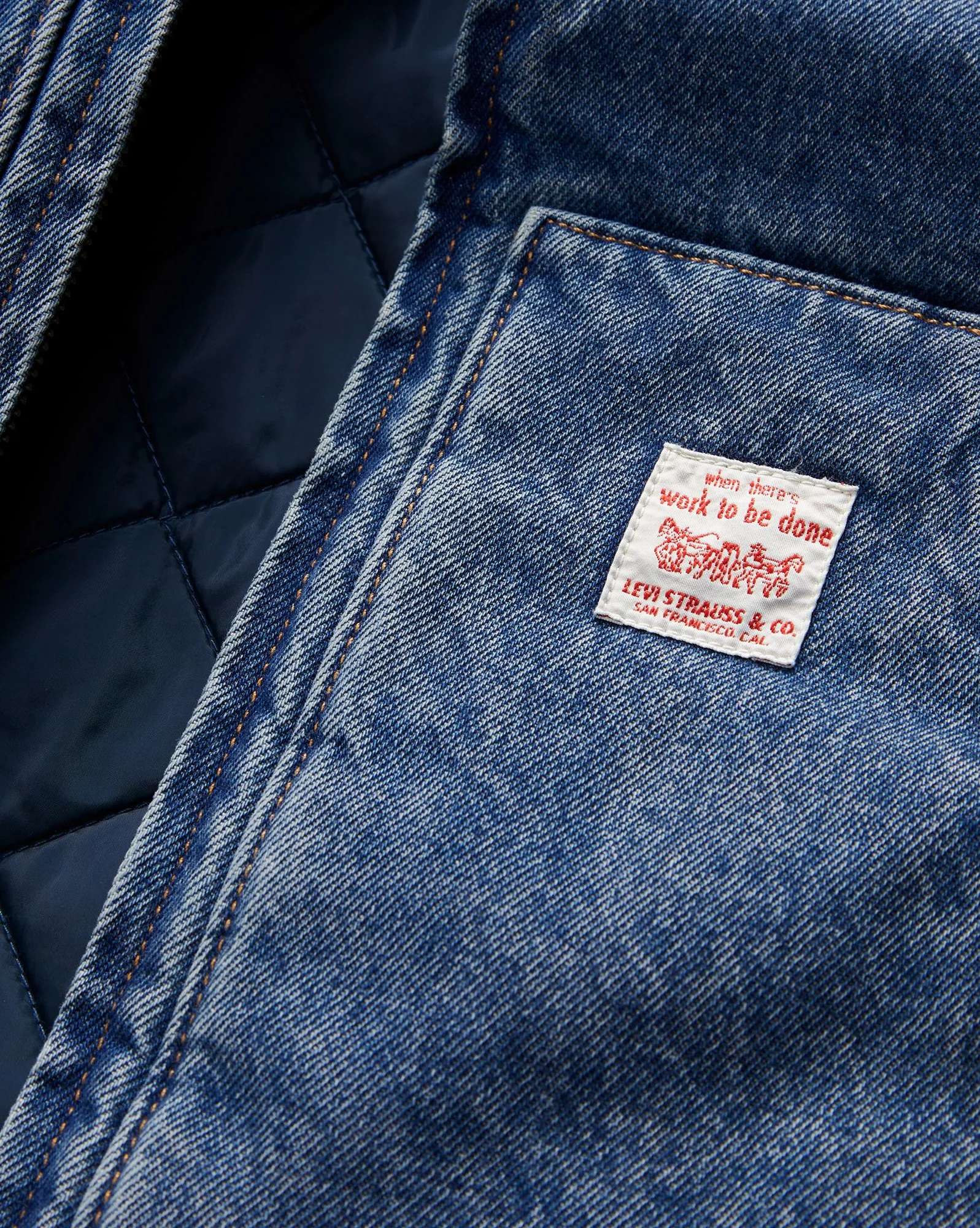 Levi's Mens' Sansome Vest Blue A85800000 - Image 4