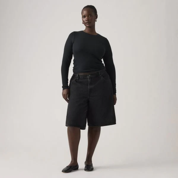 Levi's Women's Baggy Dad Jorts Denim Shorts Black 000MJ0009 - Image 6