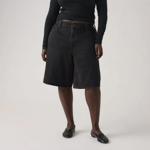 Levi's Women's Baggy Dad Jorts Denim Shorts Black 000MJ0009 - Image 8