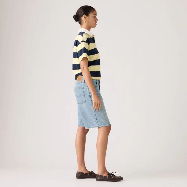 Levi's Women's Baggy Dad Jorts Shorts Blue 000MJ0017 - Image 4