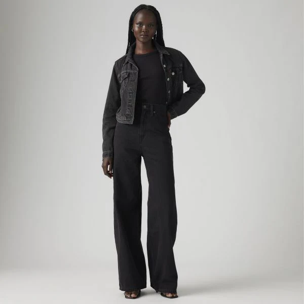 Levi's Women's Cinch Baggy Jeans Capturing Moments Black 001UP0003