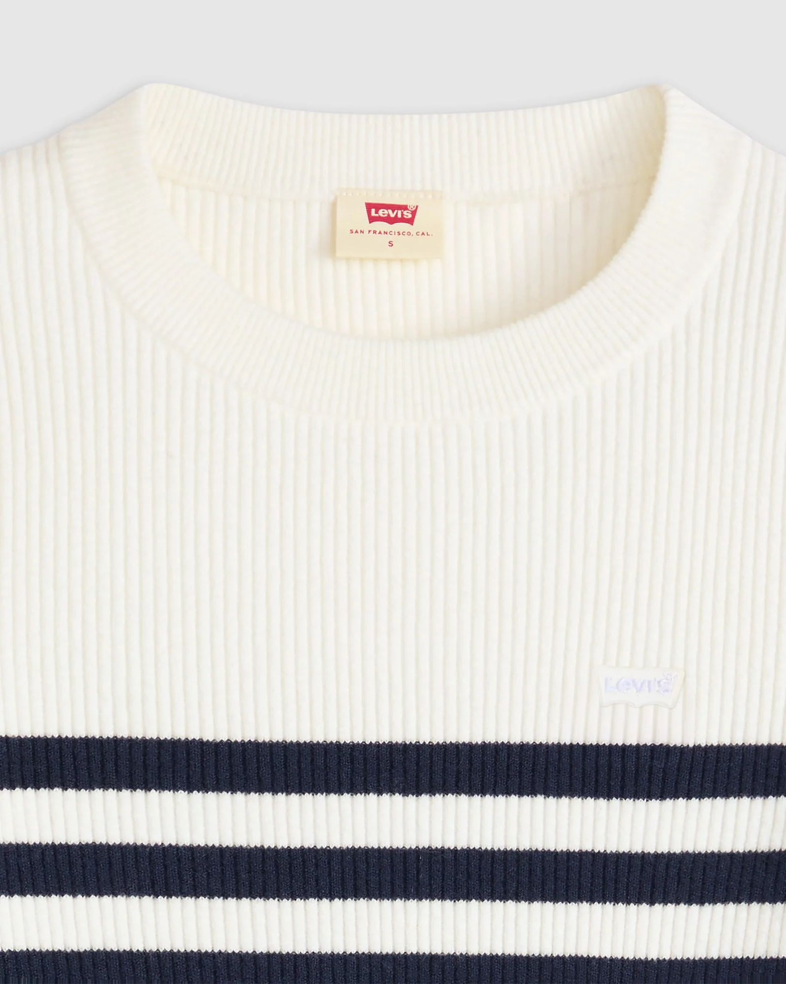 Levi's Women's Crewneck Rib Sweater Blue A07190036 - Image 2