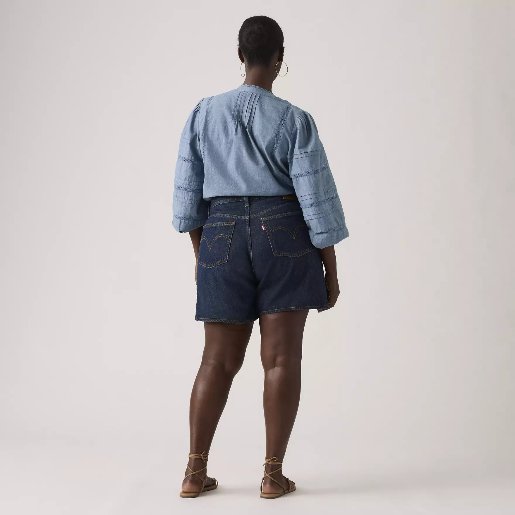 Levi's Women's High Rise Baggy Shorts Dark Wash A93110006 - Image 8