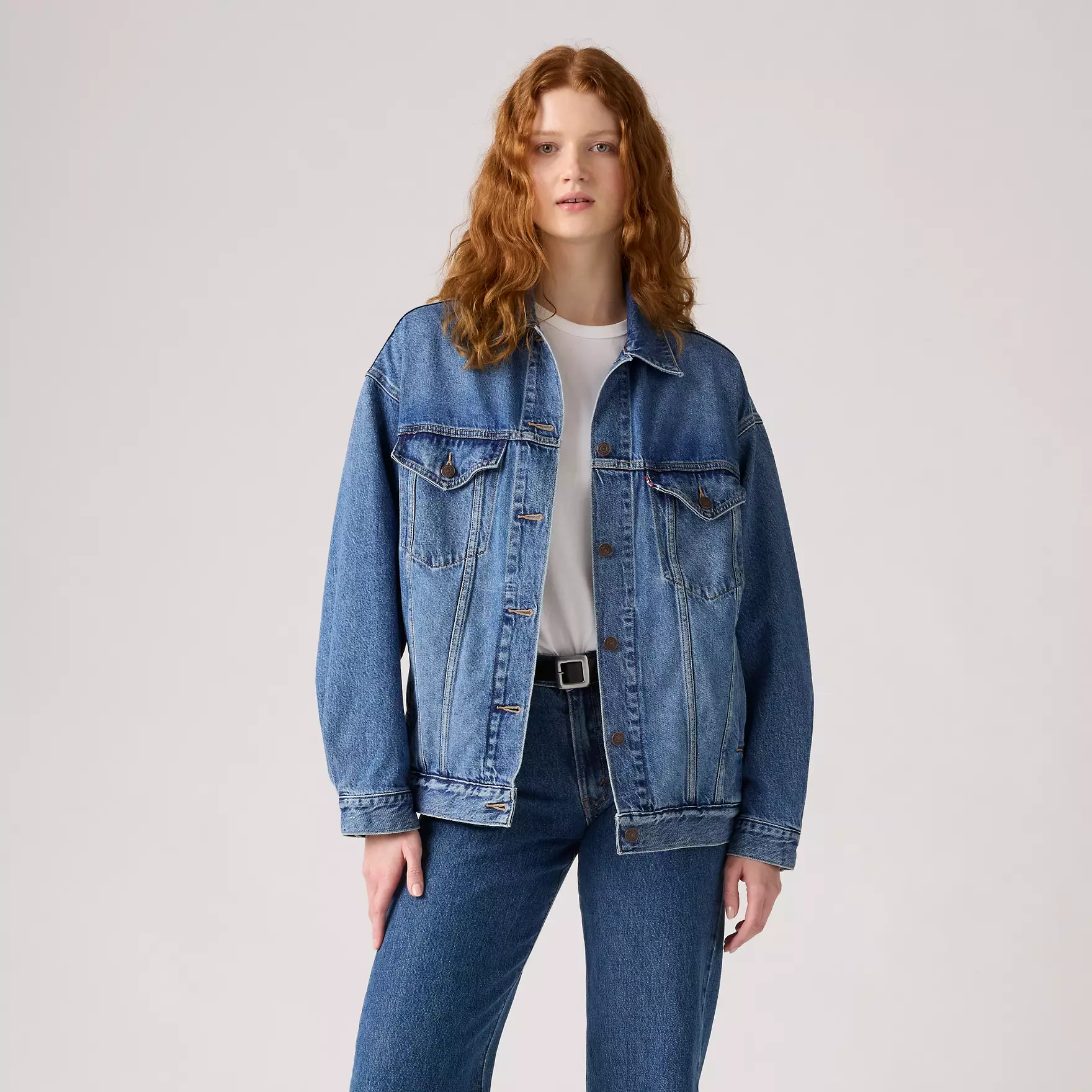 Levi's Women's Xl Trucker Jacket Worn In Medium Indigo A34720003