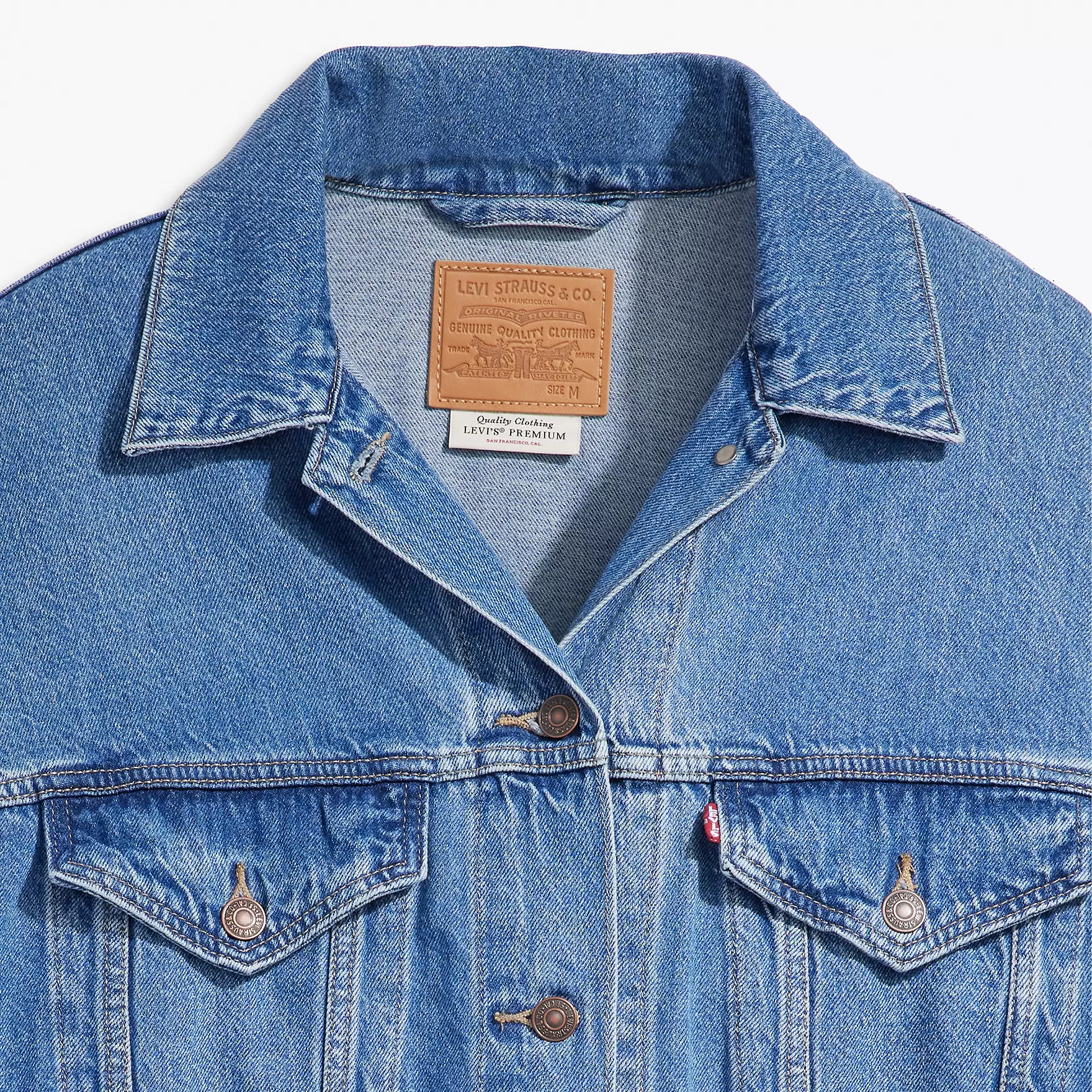 Levi's Women's Xl Trucker Jacket Worn In Medium Indigo A34720003 - Image 6