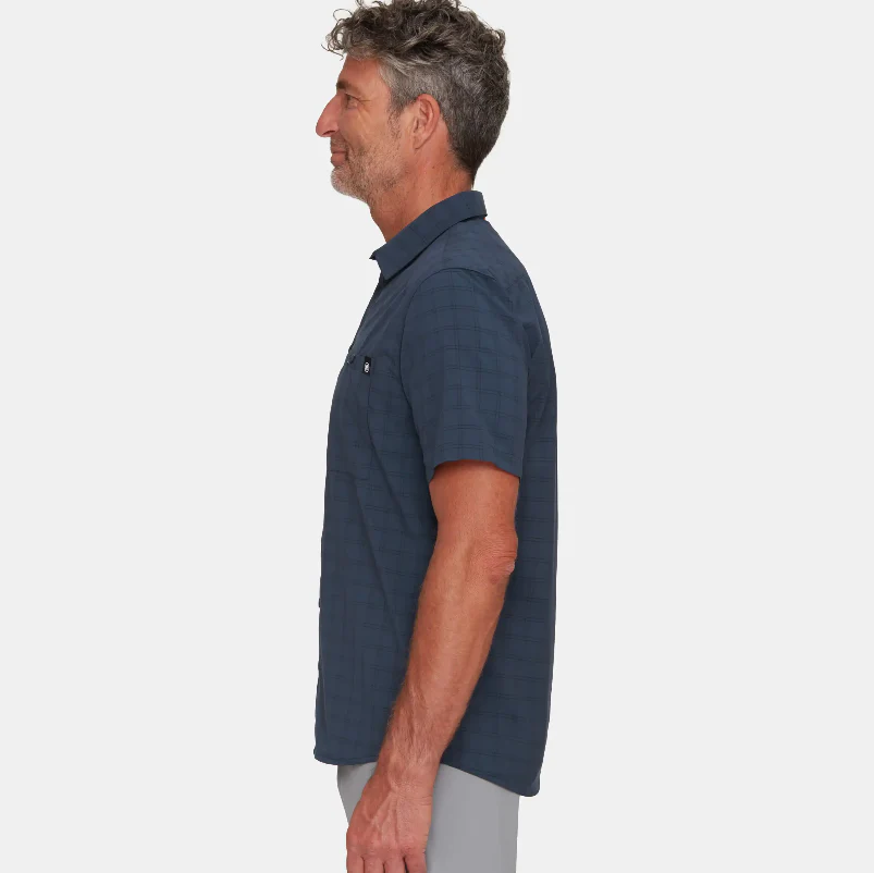 Mammut Men's Lenni Short Sleeve Shirt Marine-Black 1015-01471-5975 - Image 3