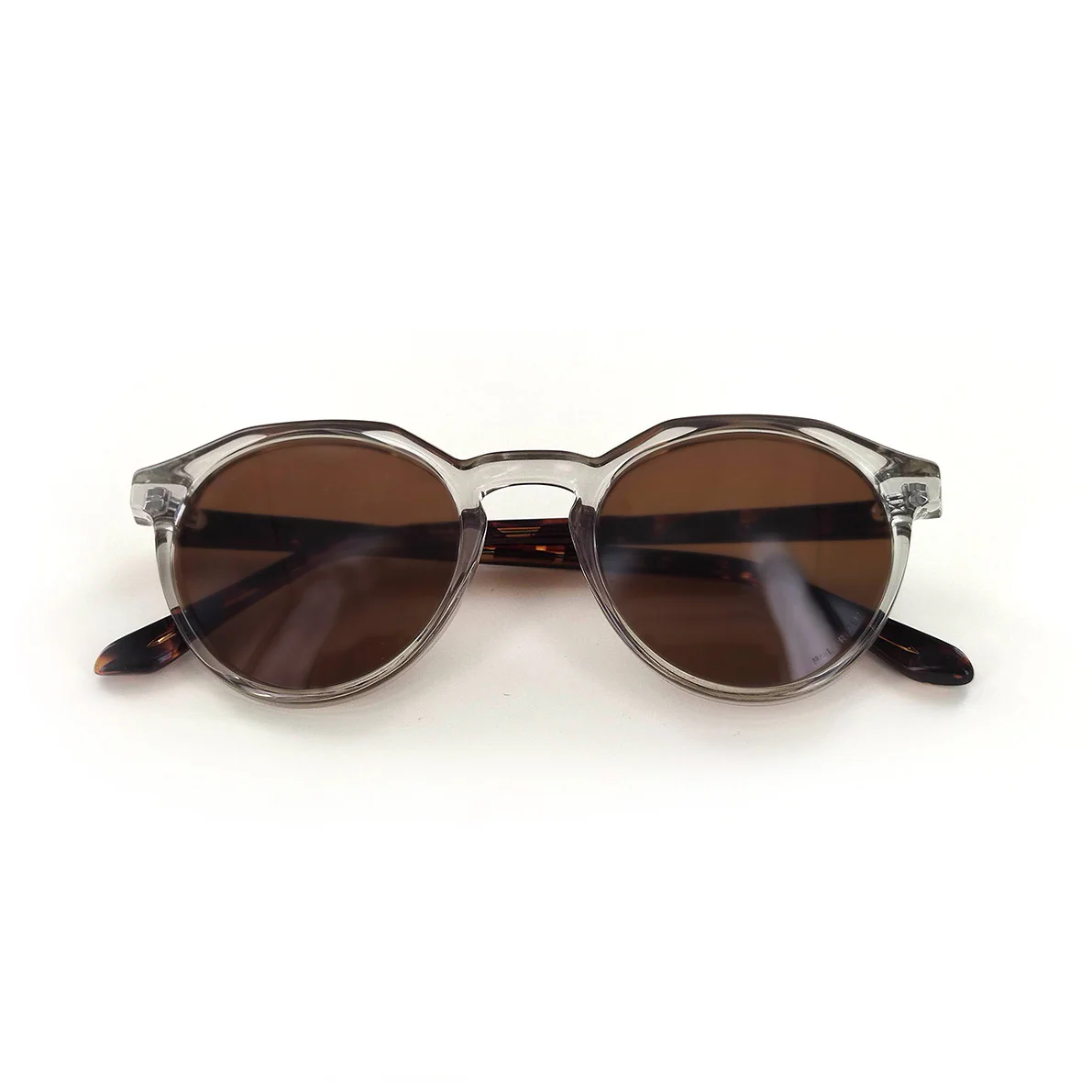 Moken Unisex Leonie Sunglasses Crystal/Gray MKNK33-CRST-BRW
