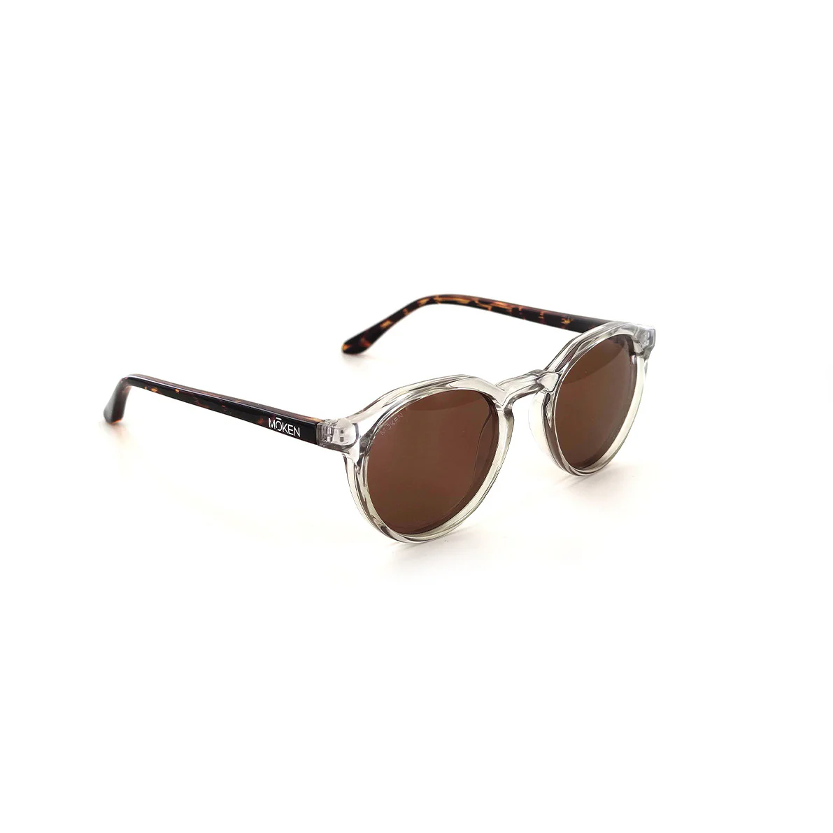 Moken Unisex Leonie Sunglasses Crystal/Gray MKNK33-CRST-BRW - Image 2