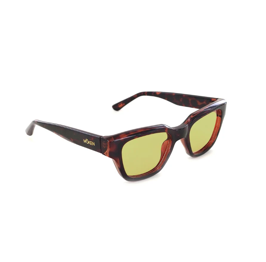 Moken Unisex Sharper Sunglasses Tortoise/Yellow MKNK09-TORT-YLW - Image 2