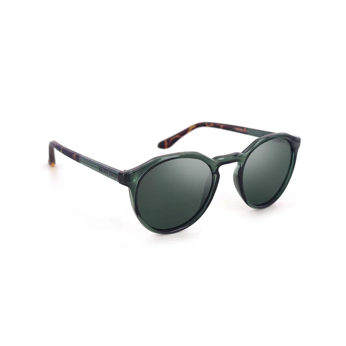 Moken Unisex Leon Grande Sunglasses Khaki/Green MKNH15-KKI-GRN - Image 2
