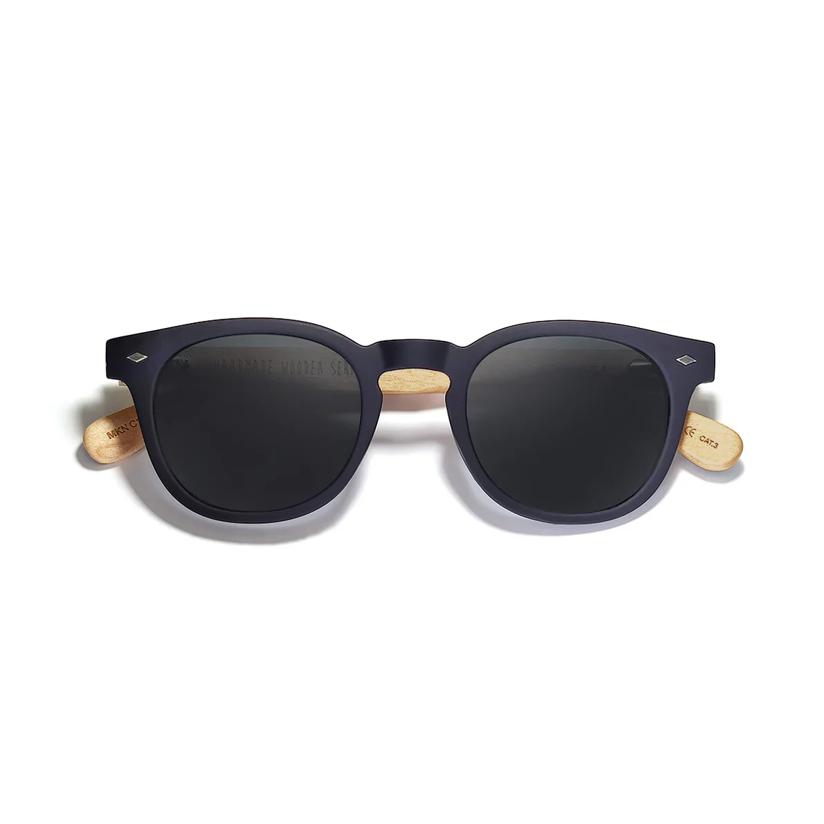 Moken Unisex Woody Sunglasses Black/Gray MKNJ13-BLK-WD-GRY