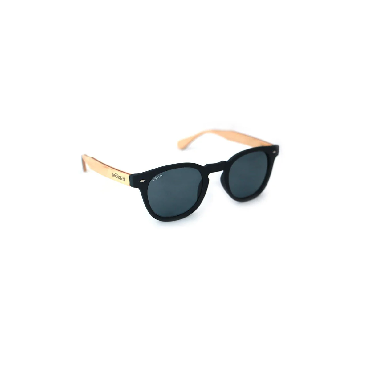 Moken Unisex Woody Sunglasses Black/Gray MKNJ13-BLK-WD-GRY - Image 2