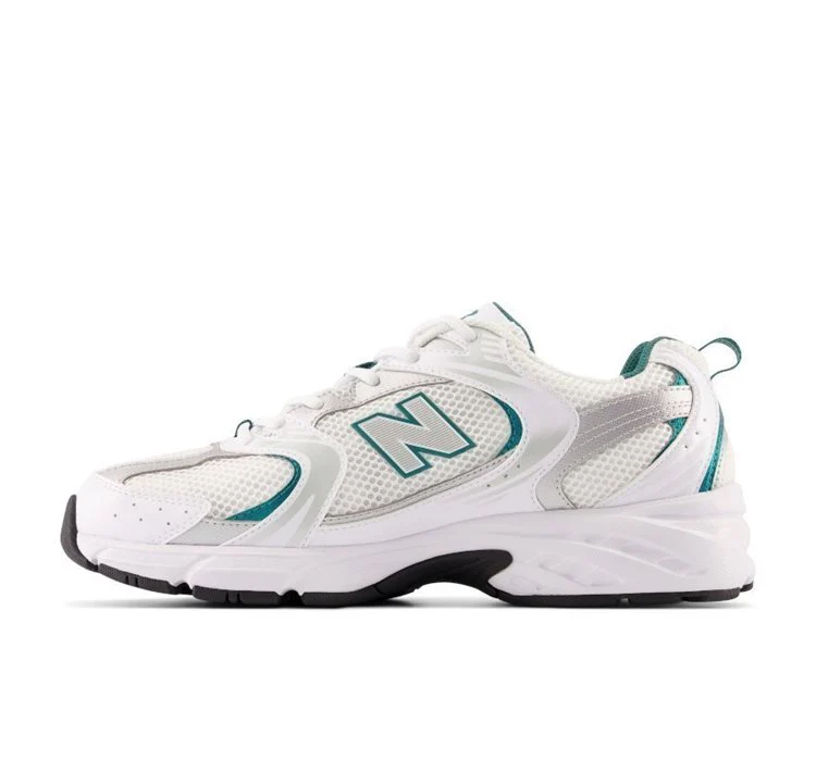 New Balance Unisex 530 Shoes White/Green MR530AB - Image 2