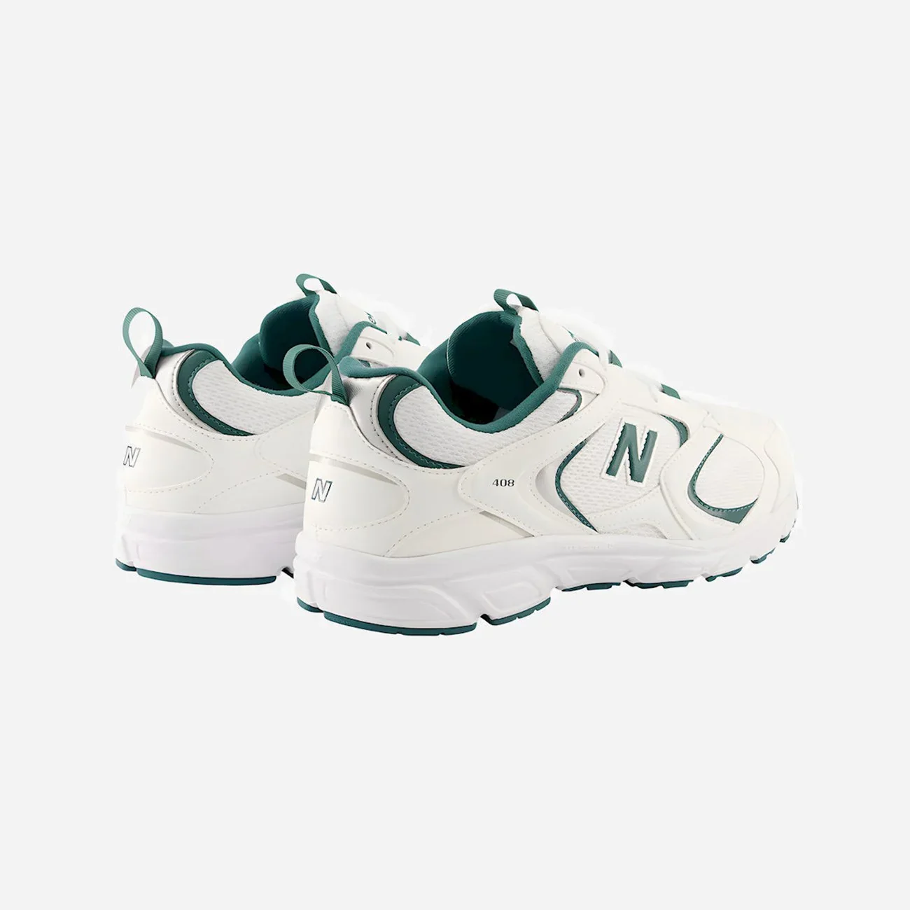 New Balance Women's 408 Shoes White/Green  ML408T - Image 4