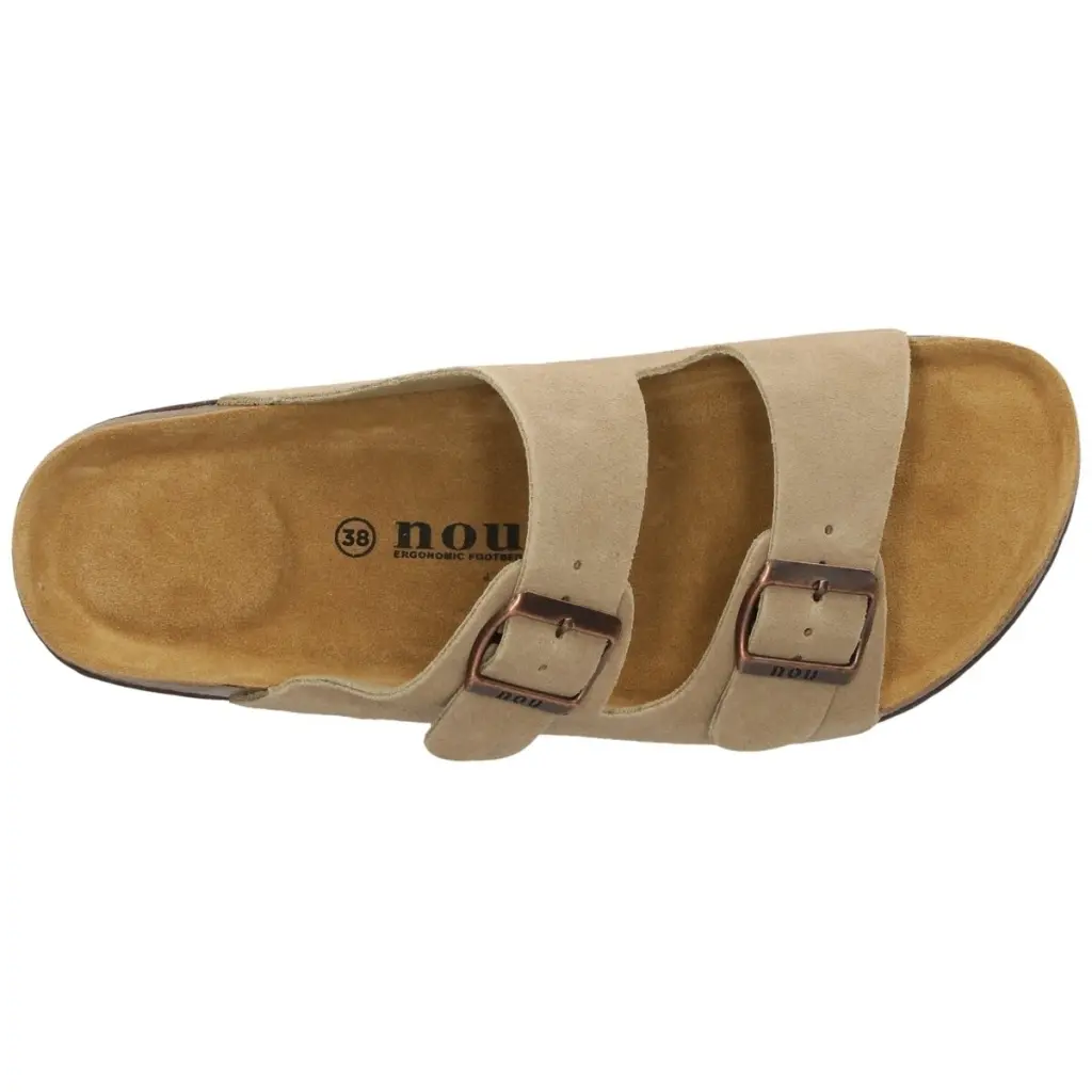 Nou Women's Cosimo Leather Cork Sandal Timber Wolf NOU264439-3027 - Image 4