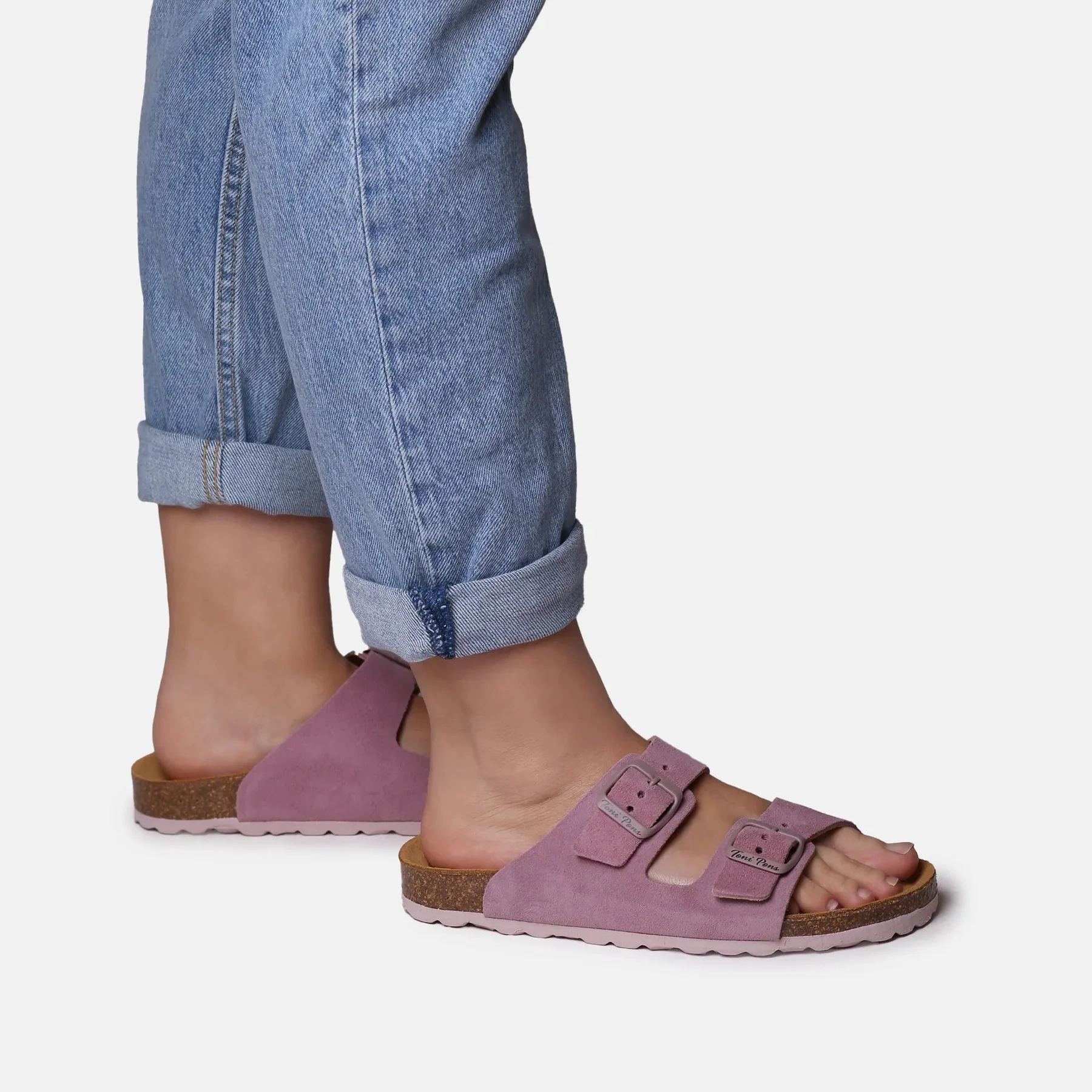 Nou Women's Cosimo Leather Cork Sandal Twilllight Mauve NOU264439-4162 - Image 3