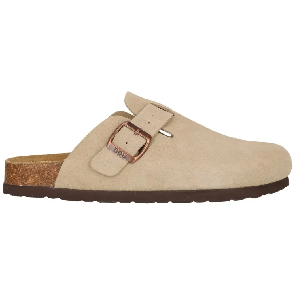 Nou Women's Leather Corwin Cork Clog Timber Wolf NOU264437-3027
