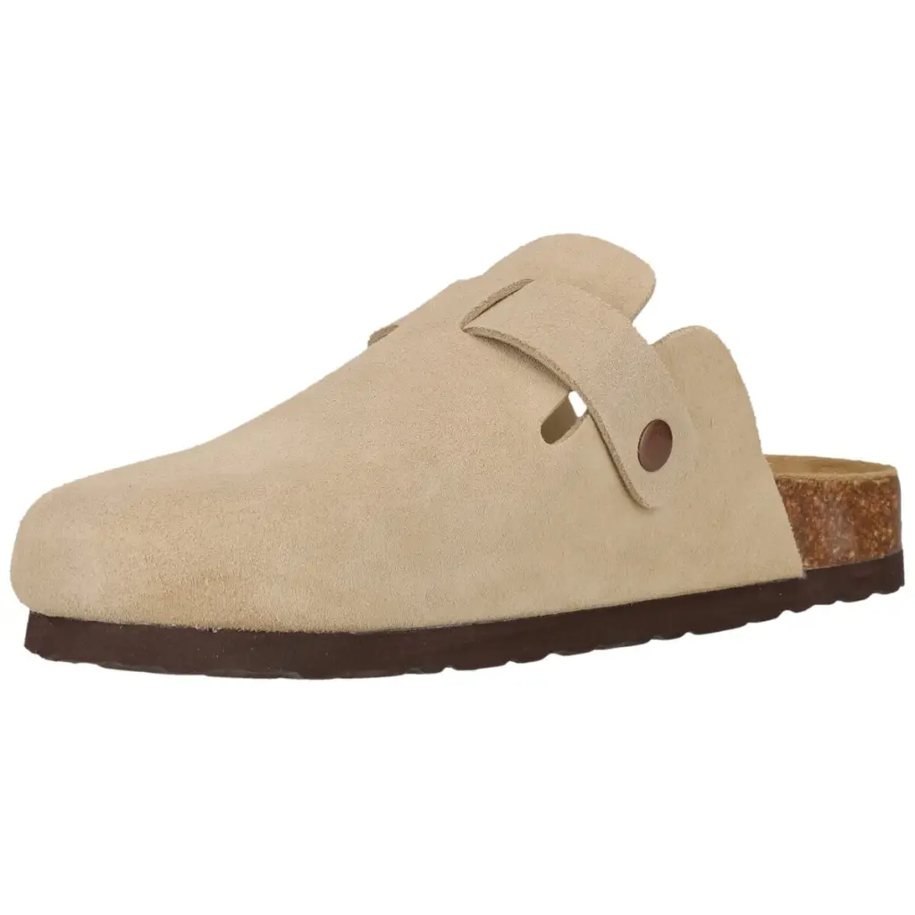 Nou Women's Leather Corwin Cork Clog Timber Wolf NOU264437-3027 - Image 4