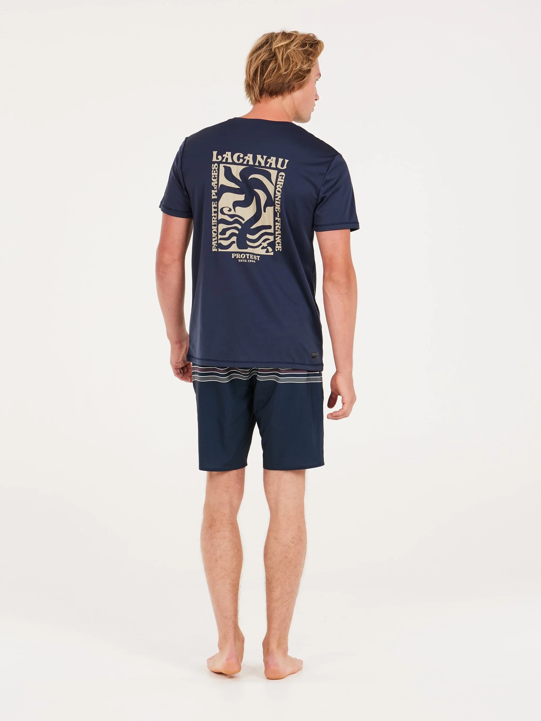 Protest Men's Foxy Surf T-Shirt Night Skyblue 7710343_906 - Image 4