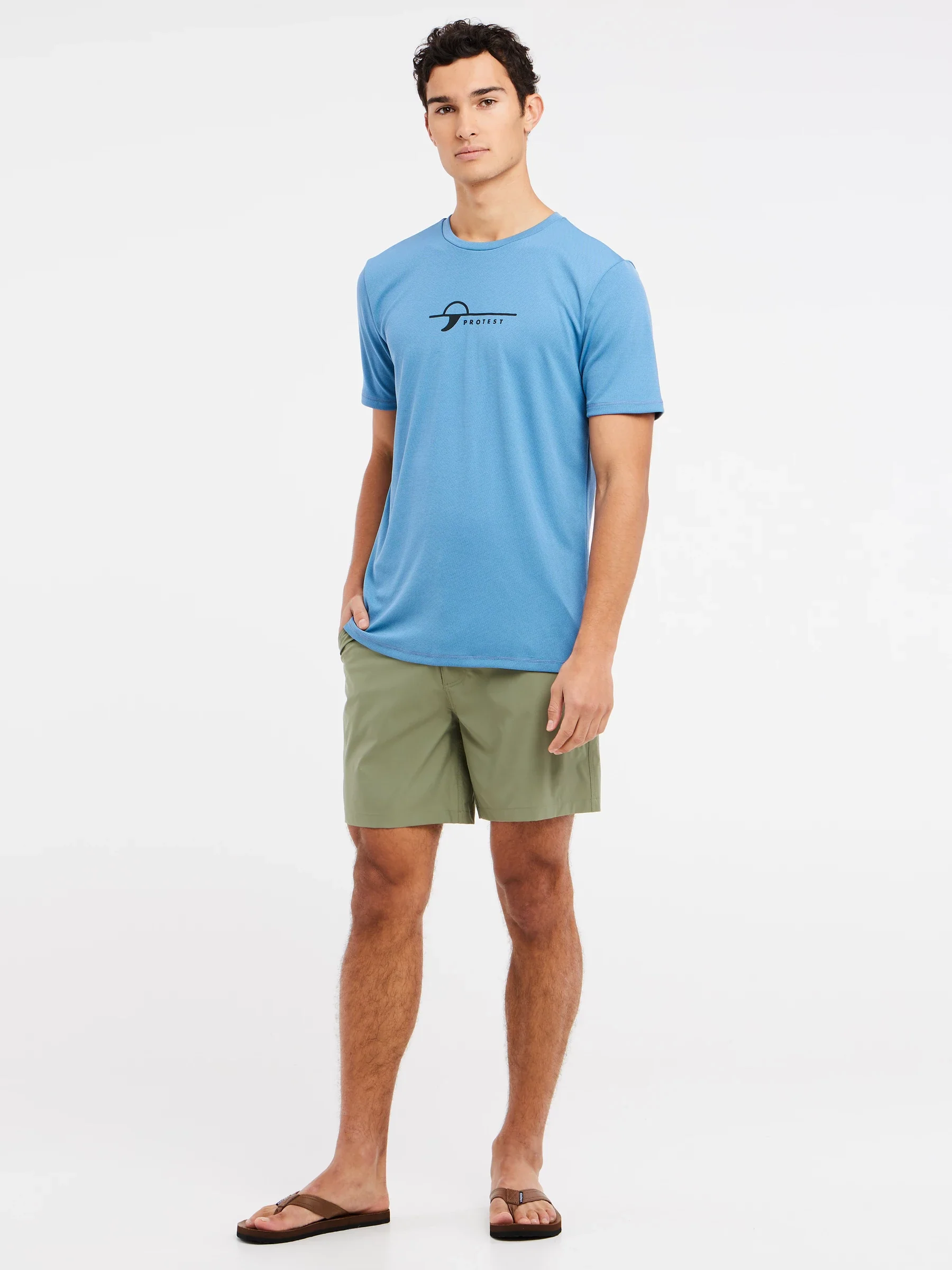 Protest Men's Legundi Surf Regular Fit T-Shirt River Blue 7718100_511 - Image 3