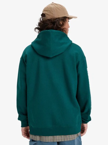 Quicksilver Men's Old English Zip Through Hoodie Green EQYFT05156-GRN - Image 2