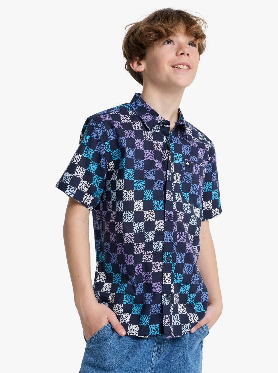 Quiksilver Kids' Apero Classic Shirt (8-14 Years) Dark Navy Next Gen EQBWT03412-KTP6