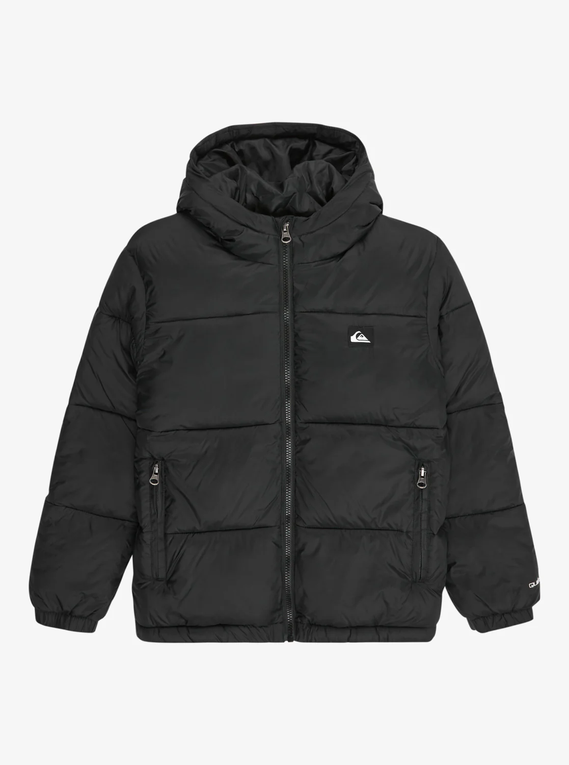 Quiksilver Kid's Cold Days Hooded Puffer Jacket (8-16) Black EQBJK03343_KVJ0