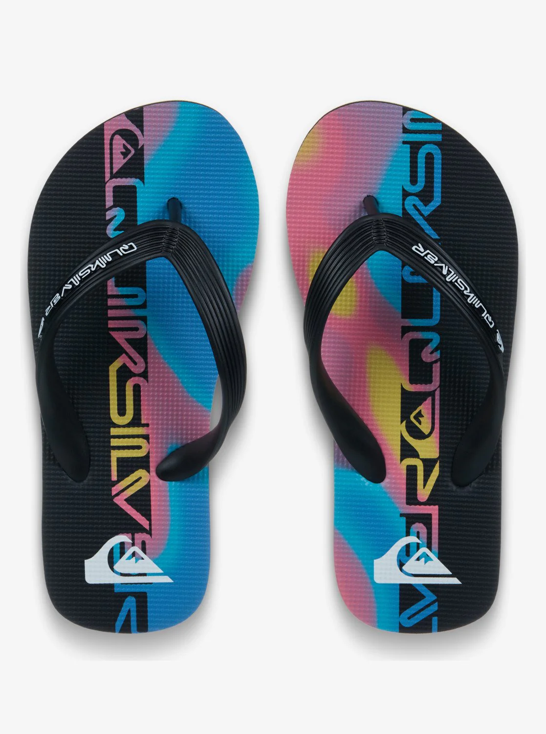 Quiksilver Kid's Molokai Art Flip Flops Black/Black/Pink EQBL100031-XKKM - Image 4